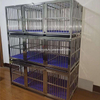 Double-layer Stainless Steel Dog Cage with Running Bed