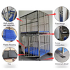 Double-layer Stainless Steel Dog Cage with Running Bed