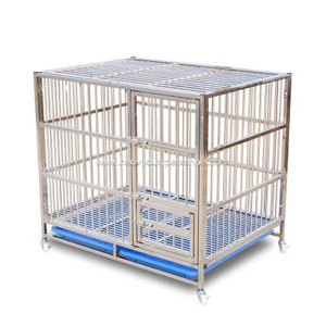 Modular Double-Layer Stainless Steel Dog Cage