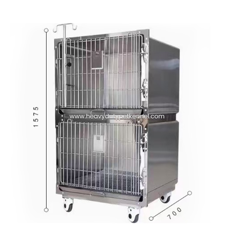 Portable Pet Medical Cage with Casters